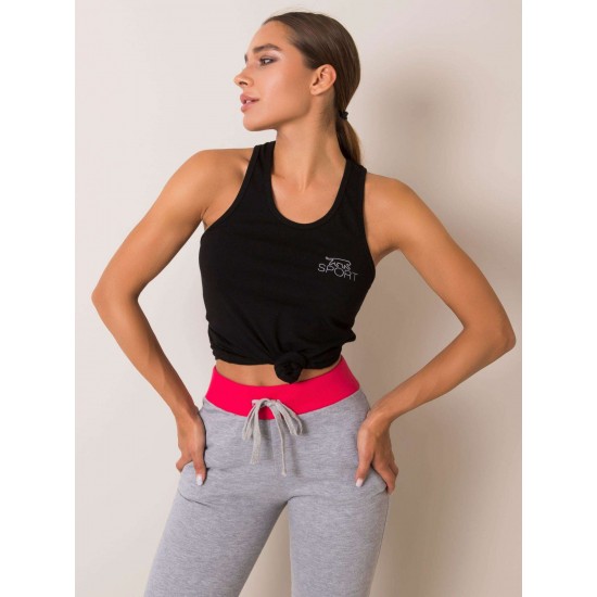 Tops melnā krāsā, For Fitness