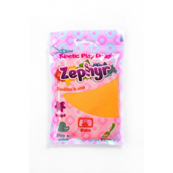 Zephyr 75 g – kinētiskais zefīra plastilīns (oranžs)